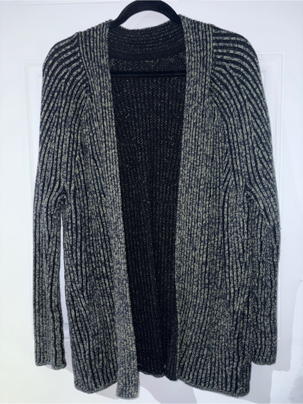 lululemon athletica Open-Front Ribbed Cardigan - Black & Green